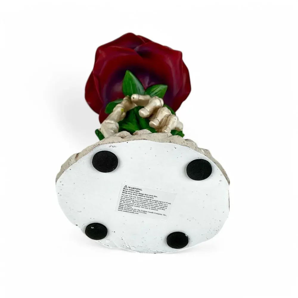 Red Rose Skeleton Hand Votive Candle Holder Yankee Candle Phantasmagoria 2021